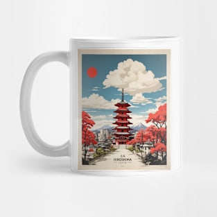 Hiroshima Japan Vintage Poster Tourism Mug